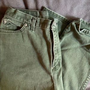 Olive Green Mom/Dad Jeans